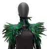 Women's Gothic Faux Feather Collar Cape Shawl — Elegant Party, Prom & Halloween Cosplay Wrap (Multiple Colors)