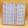 108-Pair Mixed Color Rhinestone Stud Earring Set – Assorted Sizes, Iron Posts, Four-Prong Fashion Jewelry