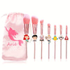 Princess Makeup Brush Set for Girls - Snow White & Little Mermaid Inspired Pink & Blue Soft Bristle Brushes