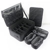 Professional Makeup & Nail Polish Organizer Case with Shoulder Strap - Heavy-Duty Portable Travel Cosmetic Box with Multiple Compartments