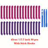 30-Pack Heatless Spiral Hair Rollers with Styling Hooks, Portable Magic Hair Curlers DIY Kit