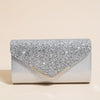 Women's Sequin Envelope Clutch Bag – Chain Shoulder Crossbody for Prom & Parties