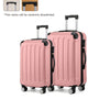 2-Piece Luggage Set 20-inch (51 cm) & 24-inch (61 cm) Lightweight ABS+PC Spinner Suitcases with Combination Lock and 360° Wheels