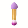 Double-Ended Purple Makeup Sponge & Brush Set — 1 or 3-Pack