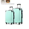 2-Piece Luggage Set 20-inch (51 cm) & 24-inch (61 cm) Lightweight ABS+PC Spinner Suitcases with Combination Lock and 360° Wheels