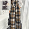 Plus Size Plaid Off-Shoulder Jumpsuit — Wide-Leg Overalls with Pockets, Sleeveless Work-to-Casual Outfit