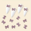 50-Pack Colorful Resin 3D Bow Nail Art Decorations - Mini Nail Charms for Manicure & Acrylic Nails