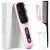 Portable Mini Wireless Hair Straightener, USB Quick Charge, 18650 Rechargeable Battery, Fast Heat & LED Digital Display
