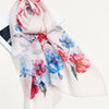 Women's Bohemian Floral Chiffon Scarf — Lightweight Windproof Shawl & Versatile Head Wrap/Neck Gaiter, Hand-Washable