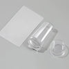 Transparent Nail Art Stamping Kit with Clear Stamper, Stencils & Scraper for Nail Polish