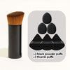 Flat Top Slant Foundation Brush – Aluminum Tube Short Handle for Liquid Foundation & Loose Powder