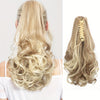 Claw Ponytail Clip-In Long Curly Wavy Synthetic Hair Extension, Heat-Resistant Fiber