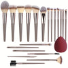 10/20-Piece Professional Makeup Brush Set with Bag - Foundation Eyelash Eyebrow Eyeshadow Cosmetic Tools Gift