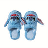 Lilo & Stitch Women's Stitch Cartoon Indoor Slippers — Cozy Fabric with PVC Sole