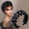 Elegant Rhinestone Pleated Gauze Headband for Women – Vintage Anti-Slip Hairband