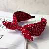 Elegant Bowknot Polka Dot Headband – Vintage Knotted Hairband for Women & Girls