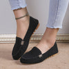 Women's Casual Slip-On Flats Lightweight Plain Toe Fabric Shoes