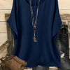 Plus Size Women's Casual Summer Batwing Sleeve Blouse - Olive Green Round Neck Short Sleeve