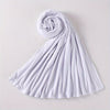 Long Jersey Hijab - Lightweight Breathable Solid Scarf, Windproof Elegant Shawl for Women