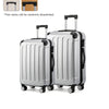 2-Piece Luggage Set 20-inch (51 cm) & 24-inch (61 cm) Lightweight ABS+PC Spinner Suitcases with Combination Lock and 360° Wheels