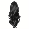 Clip-In Curly Ponytail Hair Extension – 11.8 in (30 cm) Loose Wave Claw Clip, Synthetic High-Temp Fiber for Women