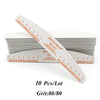 10-Pack Half-Moon Nail Files & Buffers – 80/100/150/180/240 Grit – Birch Wood Sandpaper for Manicure & Pedicure