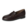 Women's Flat Loafers - British-Inspired Slip-On with Plush Lining, Soft Upper & Rubber Sole