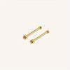 2-Pack Tiny Bead Stud Earrings for Women Cartilage Piercing Minimalist Alloy Everyday Earrings