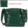 Crocodile Pattern PU Women's Shoulder & Crossbody Bag - Multi-Layer Large Capacity Bucket Bag