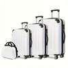 4-Piece Hardside Luggage Set – ABS+PC Spinner Suitcases with Combination Locks & Telescopic Handles