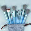 Makeup Brush Set — Soft Fluffy Foundation, Powder, Eyeshadow & Kabuki Brushes with Bag and Sponge for Beginners