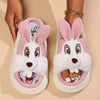Women's Cute Cartoon Linen Slippers - Non-Slip Sweat-Absorbent Indoor House Shoes