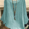 Plus Size Oversized 3/4 Sleeve Smock T-Shirt Dress - Round Neck Loose Fit Casual & Dressy