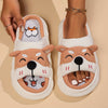 Women's Cute Cartoon Linen Slippers - Non-Slip Sweat-Absorbent Indoor House Shoes