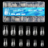 600-Pack Soft Gel Half-Matte Clear Pre-Shaped Acrylic Nail Tips, Square Short False Nail Extensions for Manicure & Nail Art