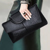 Elegant Women's Crocodile-Embossed Clutch - Faux Leather Evening Shoulder Bag