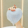 Heart-Shaped Rhinestone Evening Bag with Sequined Tassel - Sparkling Wedding & Festival Clutch