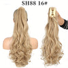 22-Inch (56 cm) Long Wavy Clip-In Ponytail Extension — Synthetic Claw Clip Hair Piece for Women