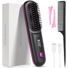 Portable Mini Wireless Hair Straightener, USB Quick Charge, 18650 Rechargeable Battery, Fast Heat & LED Digital Display