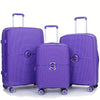 Expandable 3-Piece Luggage Set 20/24/28 in (51/61/71 cm) - PP Hard Shell Suitcases with Double Spinner Wheels, TSA-Compatible Lock, Telescopic Handle