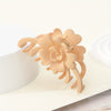 Matte Flower Hair Clip - Large Non-Slip Floral Barrette, Solid Color (1pc)
