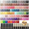 100-Piece Gel Nail Polish Set — 92 Colors Soak-Off Gel with 8 Base/Top & Matte Coats for Nail Art, Salon & Home