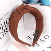 Criss Cross Wide Fabric Headband for Women Solid Color Twist Hair Band