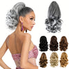 Curly Wavy Clip-In Ponytail – Clip-On Volumizing Hair Extension for Women – Heat-Resistant Fiber