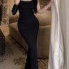 Women's Strapless Bodycon Maxi Dress - Stretchy Form-Fitting Solid Color Evening & Party Dress