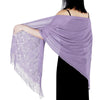 Lightweight Fringe Shawl Wrap for Women — Solid Floral Lace Evening Scarf for Weddings & Parties