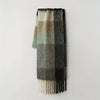 Women's Bohemian Plaid Tassel Scarf — Thick Faux Mohair Rainbow Shawl 240 cm (94.5 in)