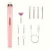 Portable Electric Nail Drill with 5 Drill Bits – USB Rechargeable Nail File with LED Light & Adjustable Speed for Manicure