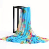 Women's Boho Floral Beach Shawl - Lightweight Breathable Windproof Travel Wrap & Beach Cover-Up in Pink Yellow Blue