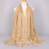 Lace Bridal Shawl – Embroidered Wedding Scarf with Tassels, Windproof Head Wrap & Church Veil